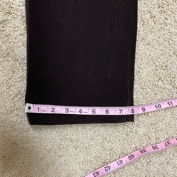 St John by Marie Gray Brown Gold Accent Tailored Straight Leg Trousers Pants Sz8 - Picture 8 of 16